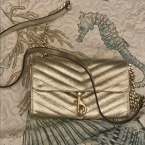 Rebecca Minkoff Metallic Silver Crossbody Bag